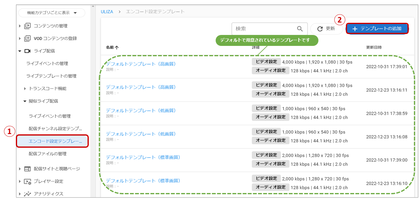 動画をアップロードしてスケジュール配信する（擬似ライブ配信